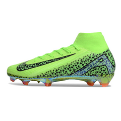 Botas de fútbol Nike Air Zoom Mercurial Superfly 10 Elite verdes y negras para terreno firme (FG).
