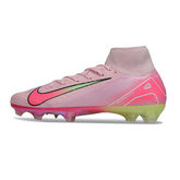 Nike Air Zoom Mercurial Superfly 10 Elite Pink and Light Green Firm Ground FG Football Boot