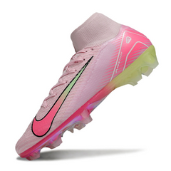 Nike Air Zoom Mercurial Superfly 10 Elite Pink and Light Green Firm Ground FG Football Boot
