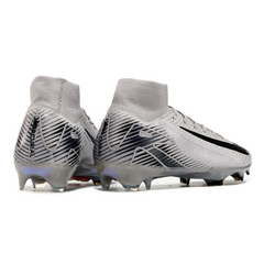 Botas de fútbol Nike Air Zoom Mercurial Superfly 10 Elite grises para terreno firme (FG).