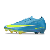 Botas de fútbol Nike Air Zoom Mercurial Vapor 16 Elite azul claro y amarillo para terreno firme (FG).