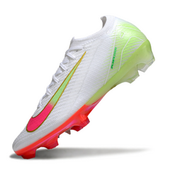 Nike Air Zoom Mercurial Vapor 16 Elite White Pink and Green Firm Ground FG Football Boot