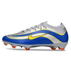 Botas de fútbol Nike Air Zoom Mercurial Vapor 16 Elite FG para terreno firme, color gris y azul