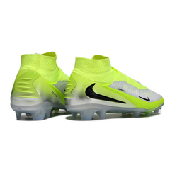 Scarpa da calcio Nike Phantom 6 DF Elite FG per terreni compatti, colore grigio e verde chiaro