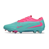 Botas de fútbol Nike Phantom 6 Elite FG para terreno firme, color azul claro y rosa