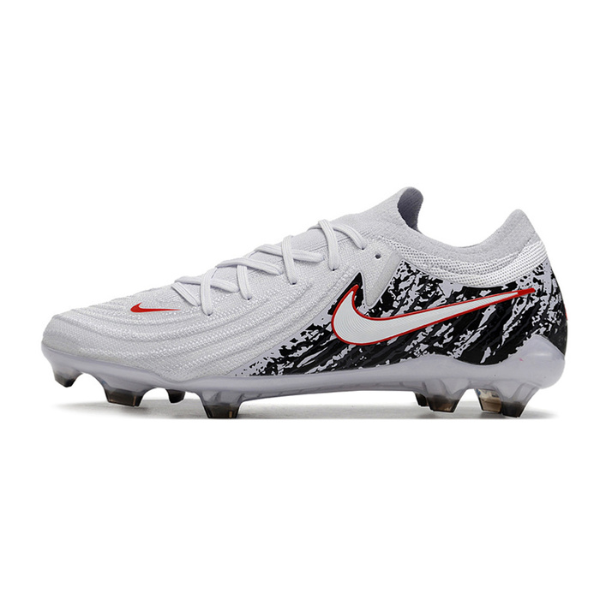Chuteira Campo Nike Phantom GX2 Elite FG Branca, Preta e Vermelha - VENI Futebol