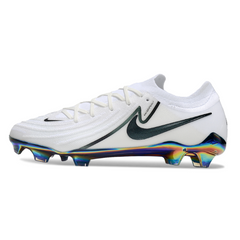 Botas de fútbol Nike Phantom GX2 Elite FG para terreno firme, color blanco y verde