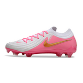 Botas de fútbol Nike Phantom GX2 Elite blancas y rosas para terreno firme (FG).
