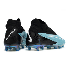 Chuteira Campo Nike Phantom GX Elite DF FG Azul Claro e Preta - VENI Futebol