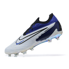 Chuteira Campo Nike Phantom GX Elite FG Branca,Azul e Preta - VENI Futebol