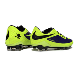 Scarpa da calcio Nike Phantom Hypervenom Elite FG verde chiaro e viola per terreni compatti