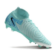 Chuteira Campo Nike Phantom Luna 2 Elite FG Azul Claro e Preta - VENI Futebol