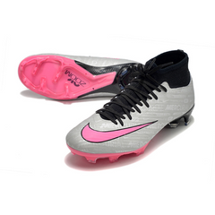 Chuteira Campo Nike Zoom Mercurial Superfly 9 Academy FG Cinza e Rosa - VENI Futebol