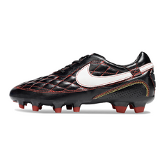 Scarpa da calcio Nike Tiempo R10 Legend Elite nera rossa e bianca per terreni compatti FG