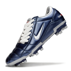 Botas de fútbol Nike Total 90 III FG para terreno firme, color plata y azul