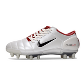 Botas de fútbol Nike Total 90 III FG para terreno firme, color blanco y rojo