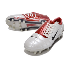 Scarpa da calcio Nike Total 90 III FG bianca e rossa per terreni compatti