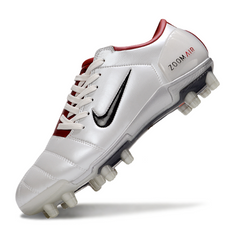 Scarpa da calcio Nike Total 90 III FG bianca e rossa per terreni compatti