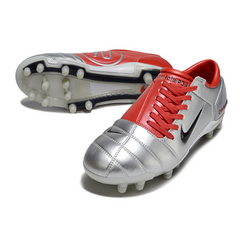 Botas de fútbol Nike Total 90 III FG para terreno firme, color gris y rojo