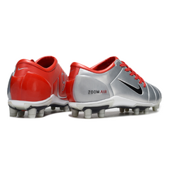 Botas de fútbol Nike Total 90 III FG para terreno firme, color gris y rojo