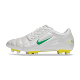 Scarpa da calcio Nike Total 90 III bianca, verde e gialla per terreni compatti FG