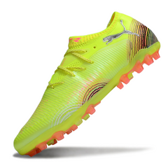 Scarpa da calcio Puma Future 8 Low AG gialla e arancione per terreni artificiali