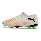 Puma Future 8 Low White Orange and Green Firm Ground FG Football Boot