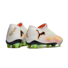 Puma Future 8 Low White Orange and Green Firm Ground FG Football Boot