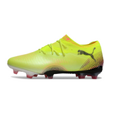 Puma Future 8 Low Yellow and Pink Firm Ground FG Football Boot