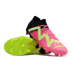 Chuteira Campo Puma Future Ultimate FG Verde e Rosa - VENI Futebol