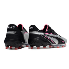 Puma King Ultimate Gray Black and Pink Firm Ground FG Football Boot