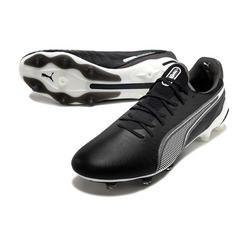 Scarpa da calcio Puma King Ultimate Eclipse Pack nera e grigia per terreni compatti FG