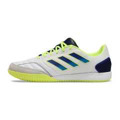 Scarpa da calcio da futsal Adidas Competition Top IC bianca, blu e verde