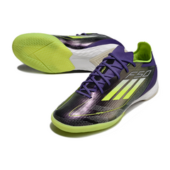 Scarpa da calcio indoor Adidas F50 Elite IC Fast Reborn Pack bianca e nera
