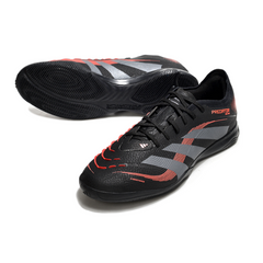 Scarpa da calcio Adidas Predator 25 Elite nera e rossa da interno IC