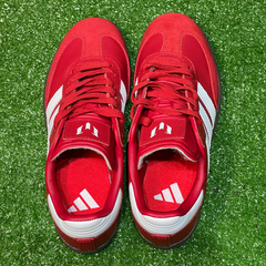 Chuteira Futsal Adidas Samba Classic Messi Vermelha e Branca Tamanho 37