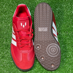 Chuteira Futsal Adidas Samba Classic Messi Vermelha e Branca Tamanho 37
