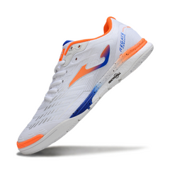 Scarpa da calcio indoor Joma Regate Rebound bianca arancione e blu IC