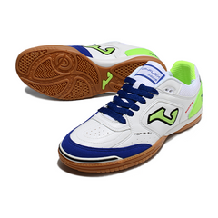 Scarpa da calcio indoor Joma Top Flex 24 IC bianca, blu e verde