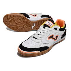 Joma Top Flex 24 IC Scarpa da calcio indoor IC bianca nera e arancione