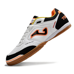 Joma Top Flex 24 IC Scarpa da calcio indoor IC bianca nera e arancione