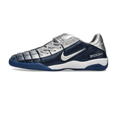Nike Air Zoom Total 90 III Dark Blue and Silver Indoor IC Football Boot