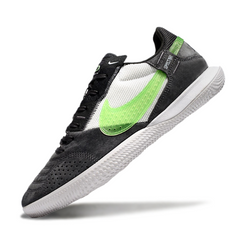 Nike Streetgato Laceless Gray White and Green Indoor IC Football Boot