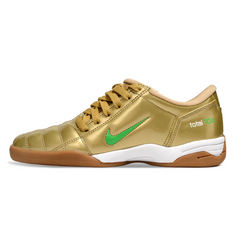 Scarpa da calcio Nike Total 90 III Laceless Gold e Green Indoor IC