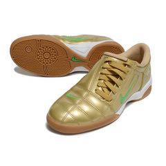 Scarpa da calcio Nike Total 90 III Laceless Gold e Green Indoor IC