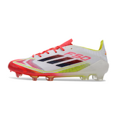 Scarpa da calcio per bambini Adidas F50 Elite Pure Victory Pack bianca e blu per terreni compatti FG