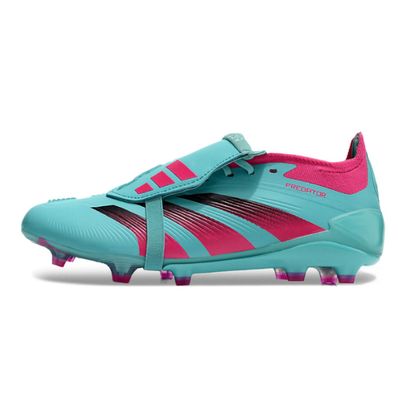 Chuteira Infantil Campo Adidas Predator 30 Elite Com Lingua FG Azul Claro e Rosa - VENI Futebol