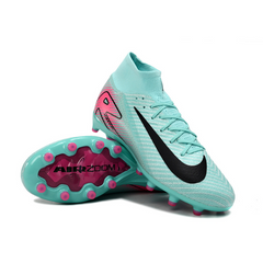 Botas de fútbol Nike Air Zoom Mercurial Superfly 10 Elite para niños, color azul claro y rosa, para césped artificial AG