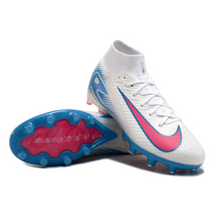 Nike Air Zoom Mercurial Superfly 10 Elite Kids White Light Blue and Pink Artificial Ground AG Football Boot
