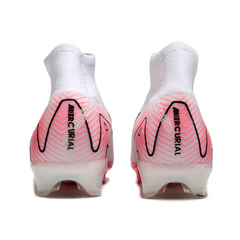 Nike Air Zoom Mercurial Superfly 10 Elite White and Pink Firm Ground FG Kids Football Boot